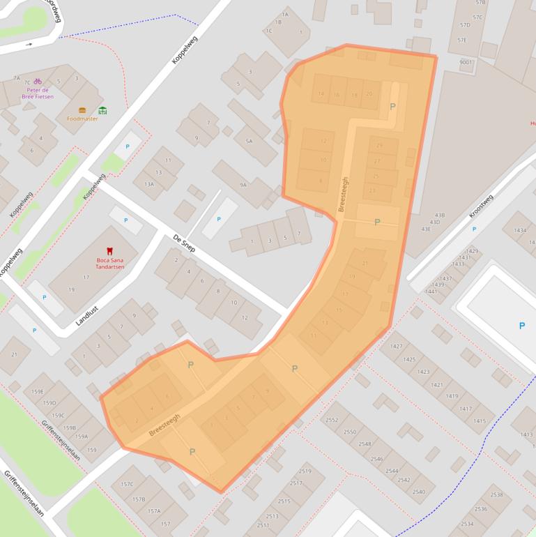 Kaart van postcodegebied 3704VP.