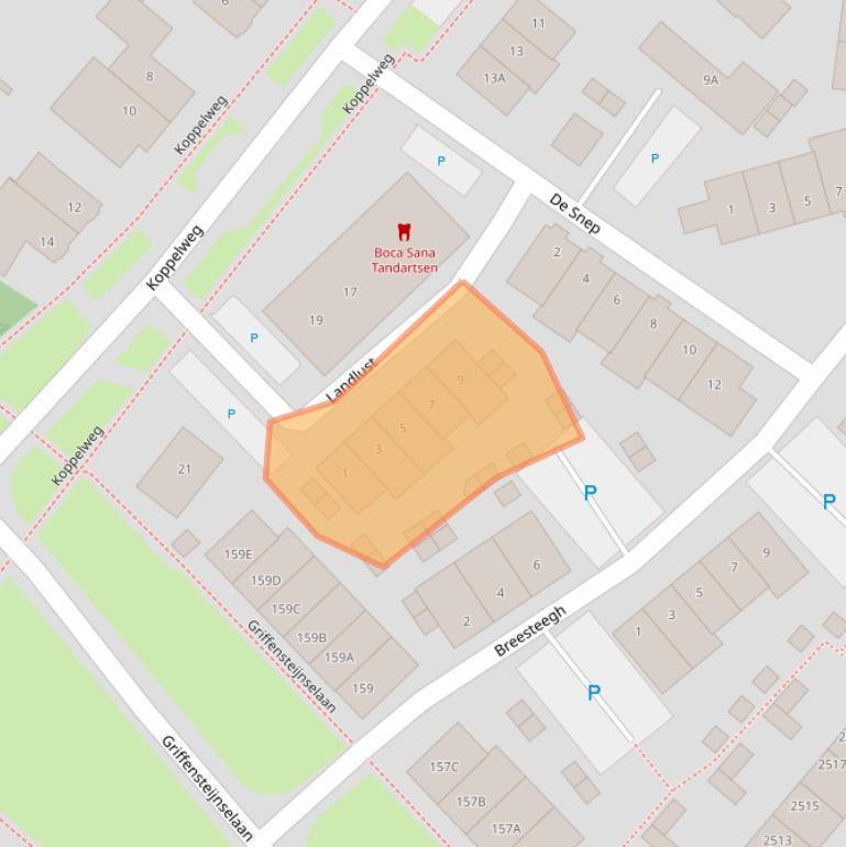 Kaart van postcodegebied 3704VR.