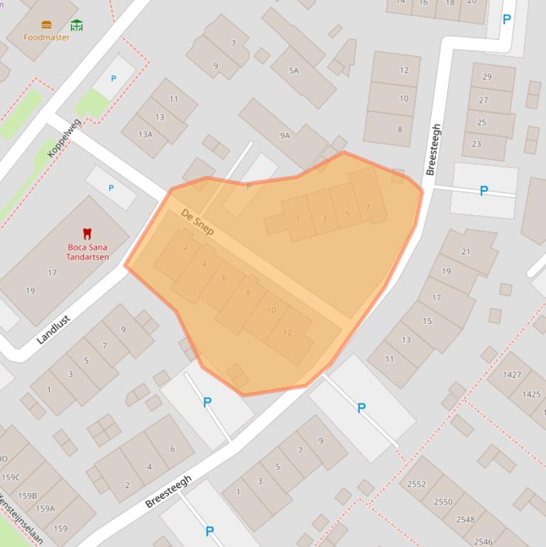 Kaart van postcodegebied 3704VS.