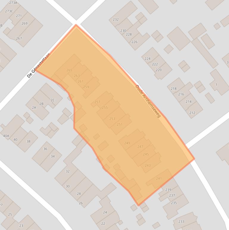 Kaart van postcodegebied 3705BD.