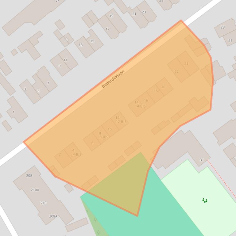 Kaart van postcodegebied 3705BM.