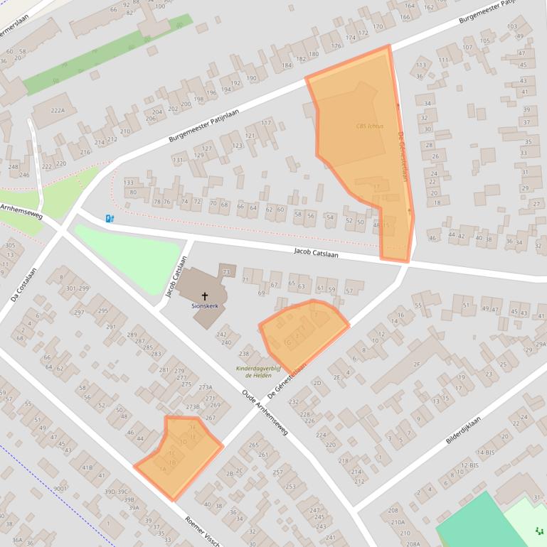 Kaart van postcodegebied 3705BT.