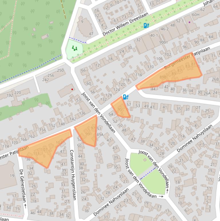 Kaart van postcodegebied 3705CC.