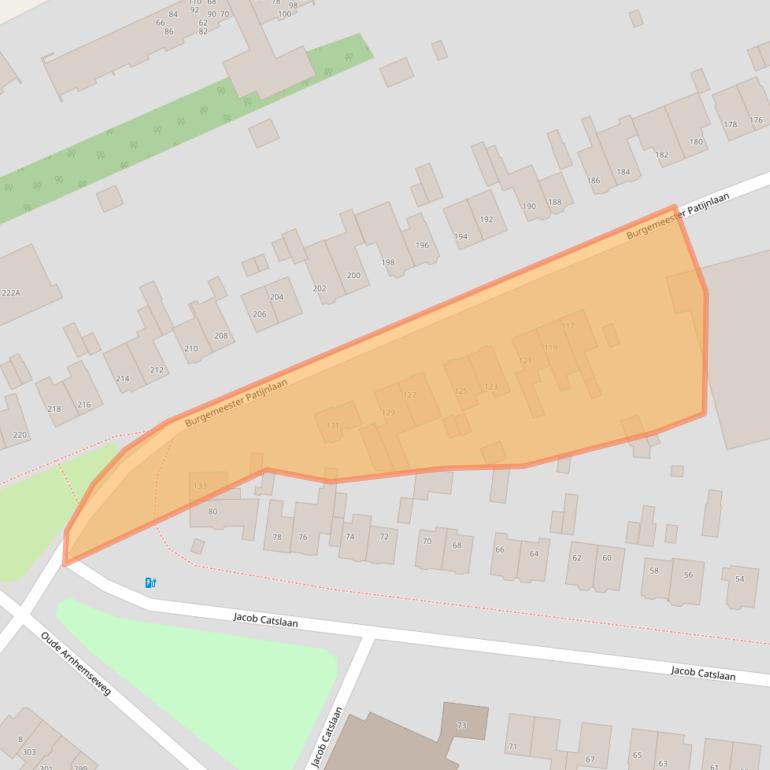 Kaart van postcodegebied 3705CD.