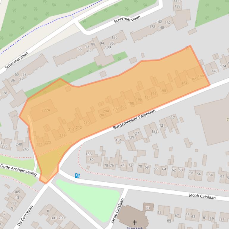 Kaart van postcodegebied 3705CL.