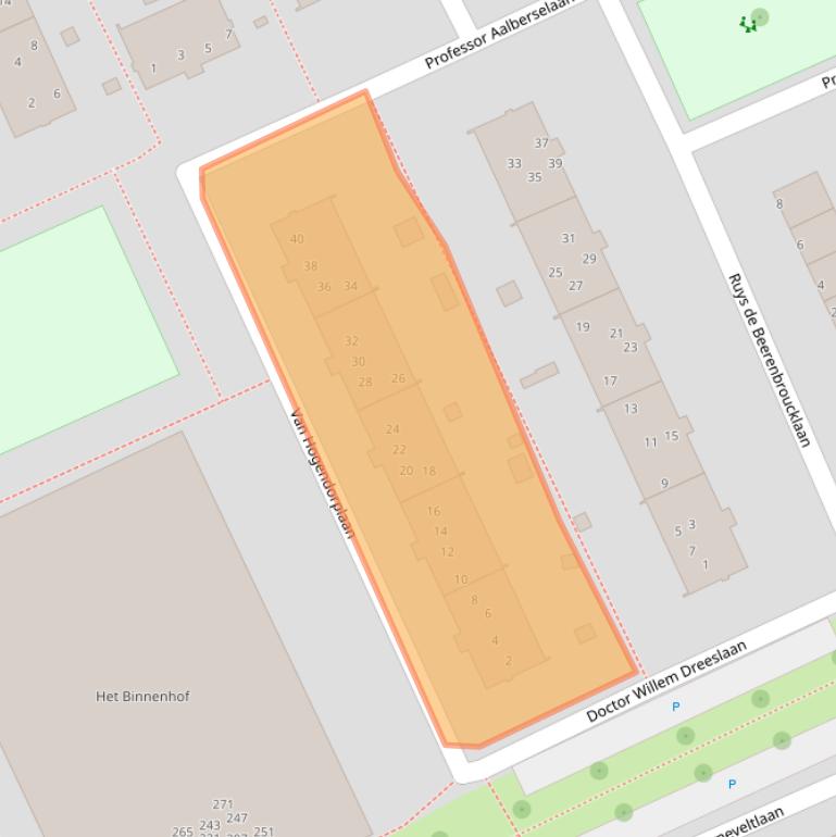 Kaart van postcodegebied 3705CN.