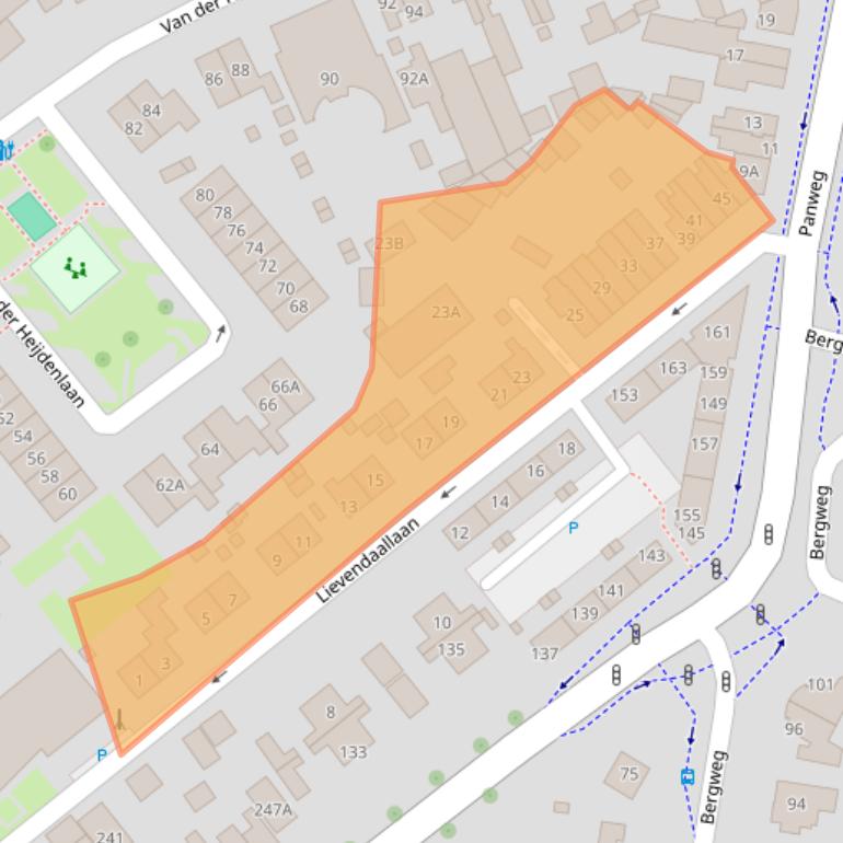 Kaart van postcodegebied 3705EA.