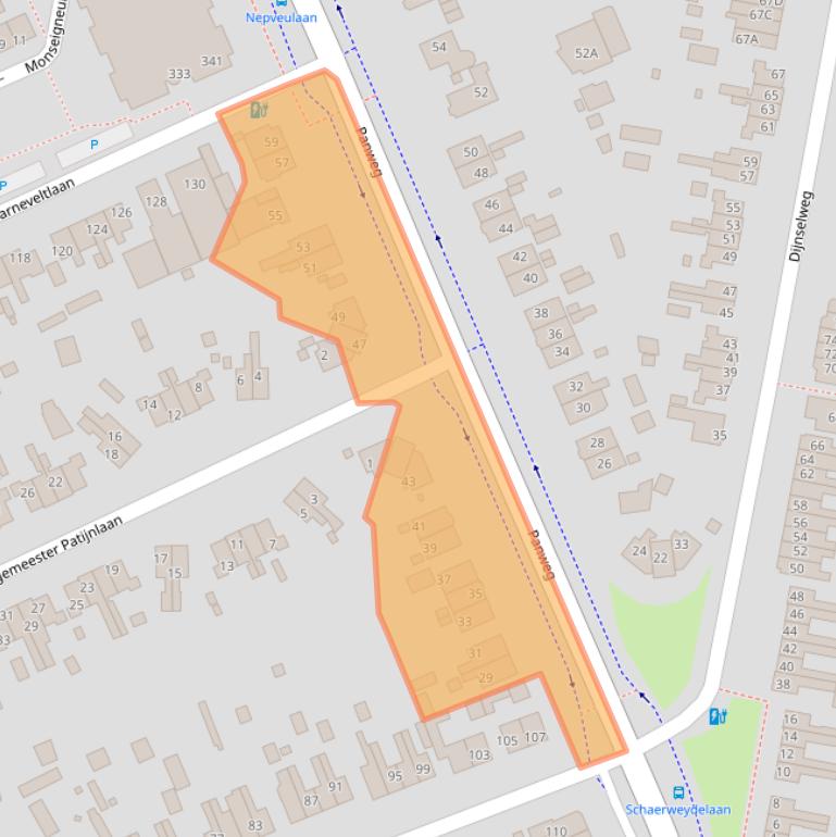 Kaart van postcodegebied 3705GB.