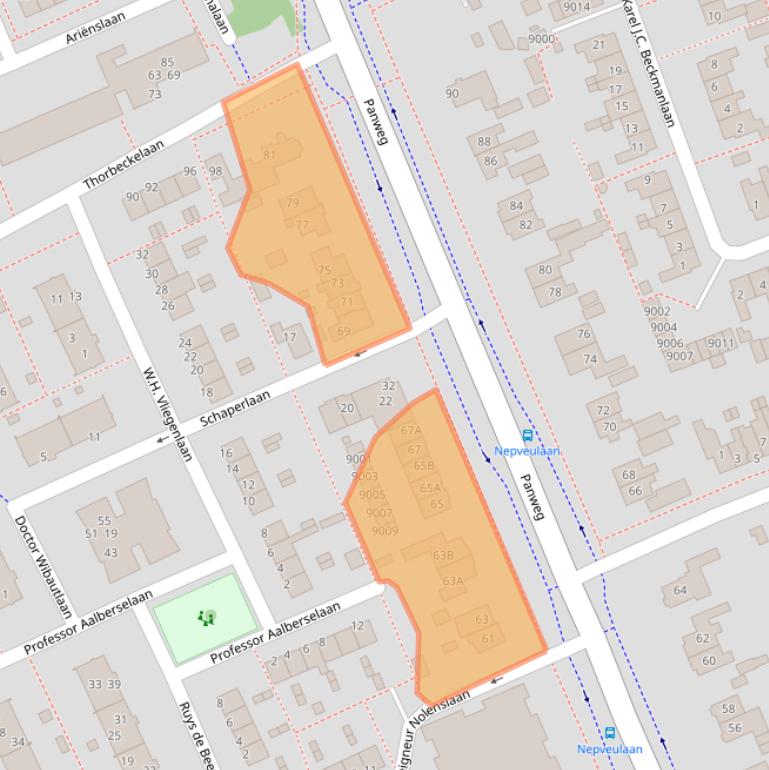 Kaart van postcodegebied 3705GC.