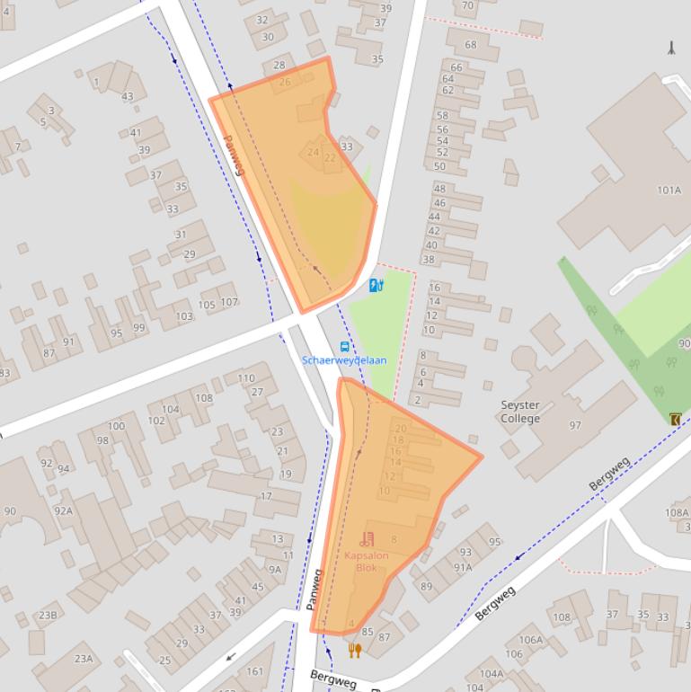 Kaart van postcodegebied 3705GD.