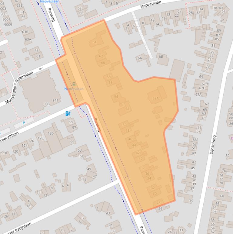 Kaart van postcodegebied 3705GE.