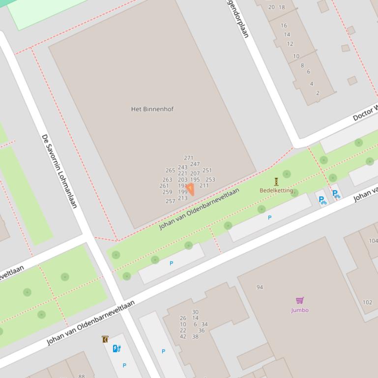 Kaart van postcodegebied 3705HD.