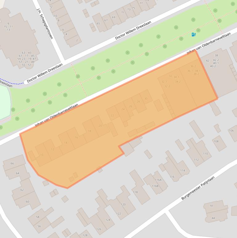 Kaart van postcodegebied 3705HG.