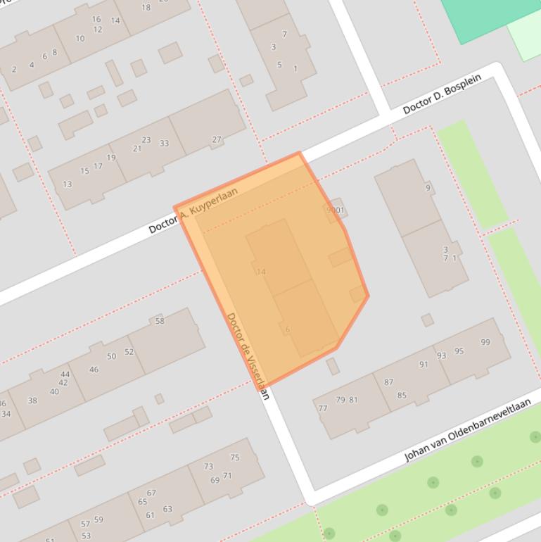 Kaart van postcodegebied 3705HN.