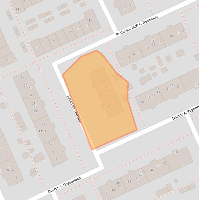 Kaart van postcodegebied 3705HS.