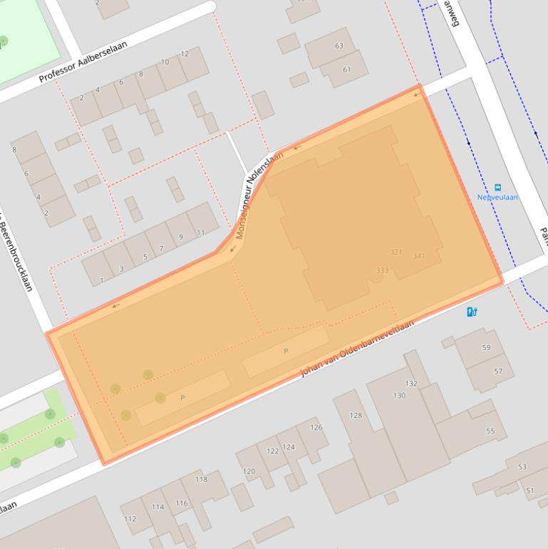 Kaart van postcodegebied 3705HW.