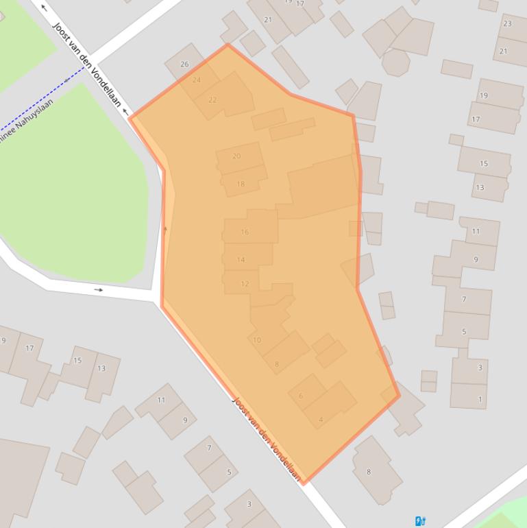 Kaart van postcodegebied 3705JC.