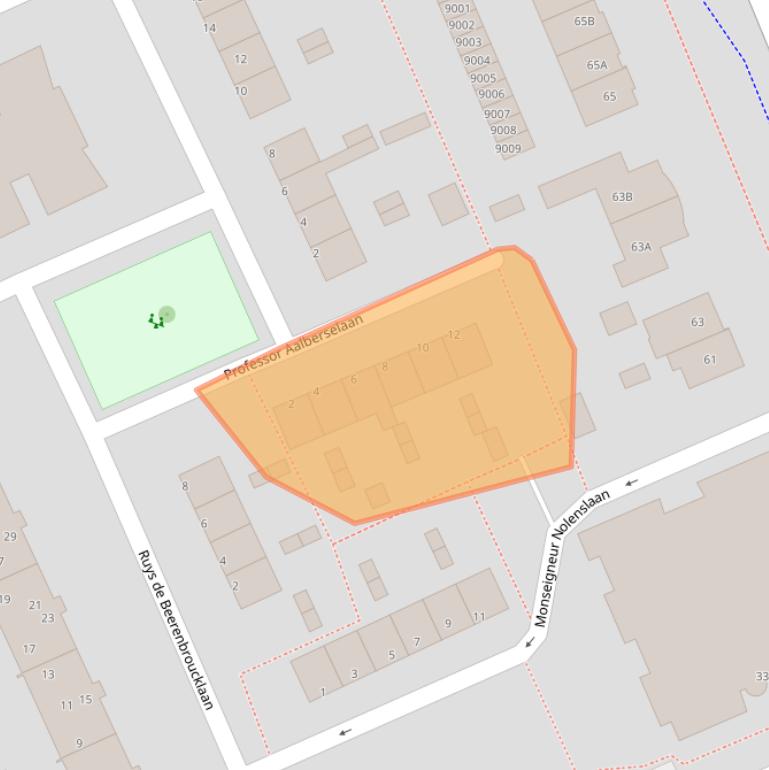 Kaart van postcodegebied 3705KB.