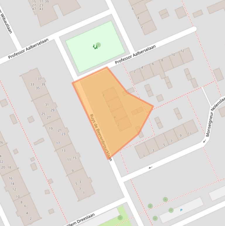 Kaart van postcodegebied 3705KD.