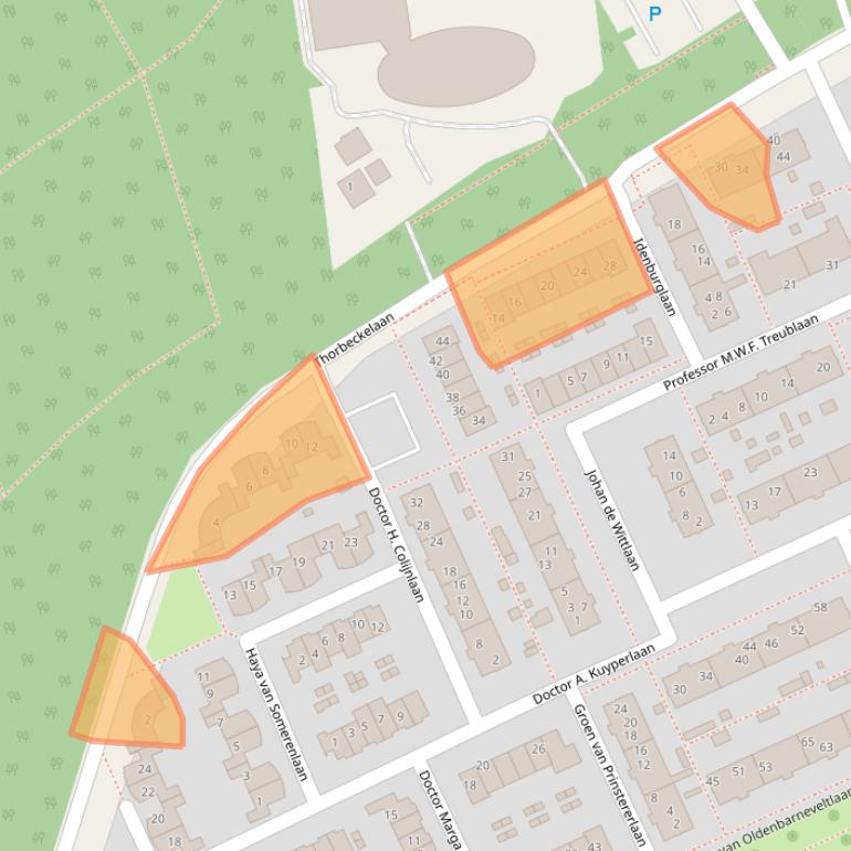 Kaart van postcodegebied 3705KM.