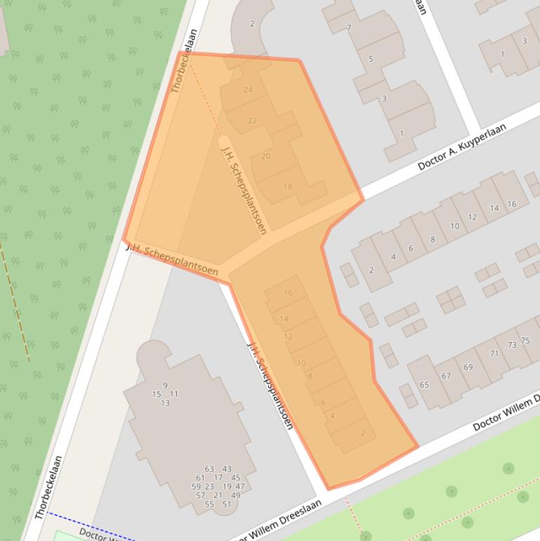 Kaart van postcodegebied 3705KS.