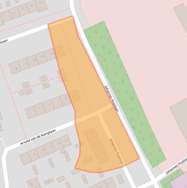 Kaart van postcodegebied 3705LL.