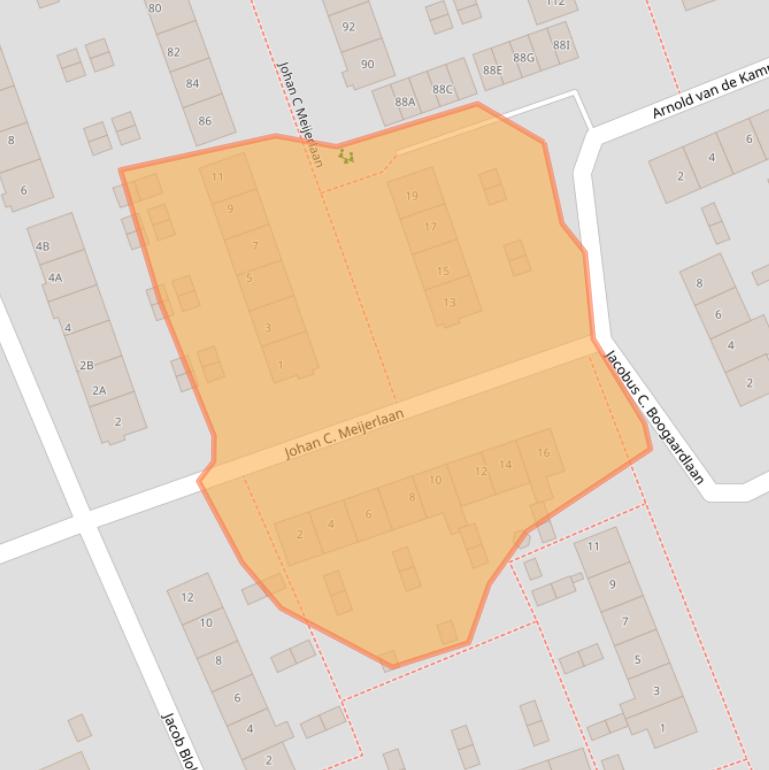 Kaart van postcodegebied 3705LT.