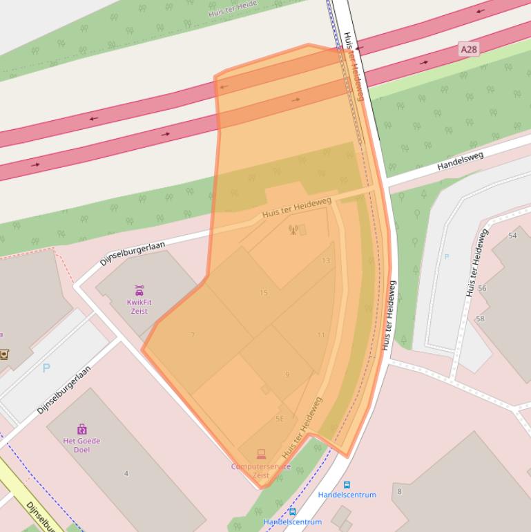 Kaart van postcodegebied 3705MA.