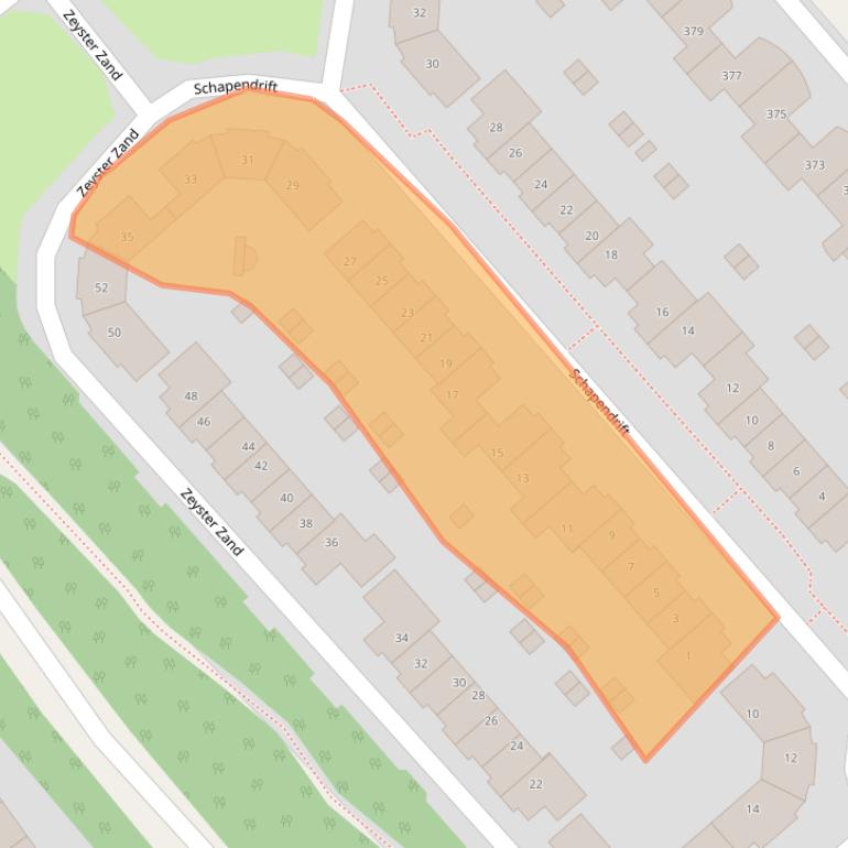 Kaart van postcodegebied 3705MD.