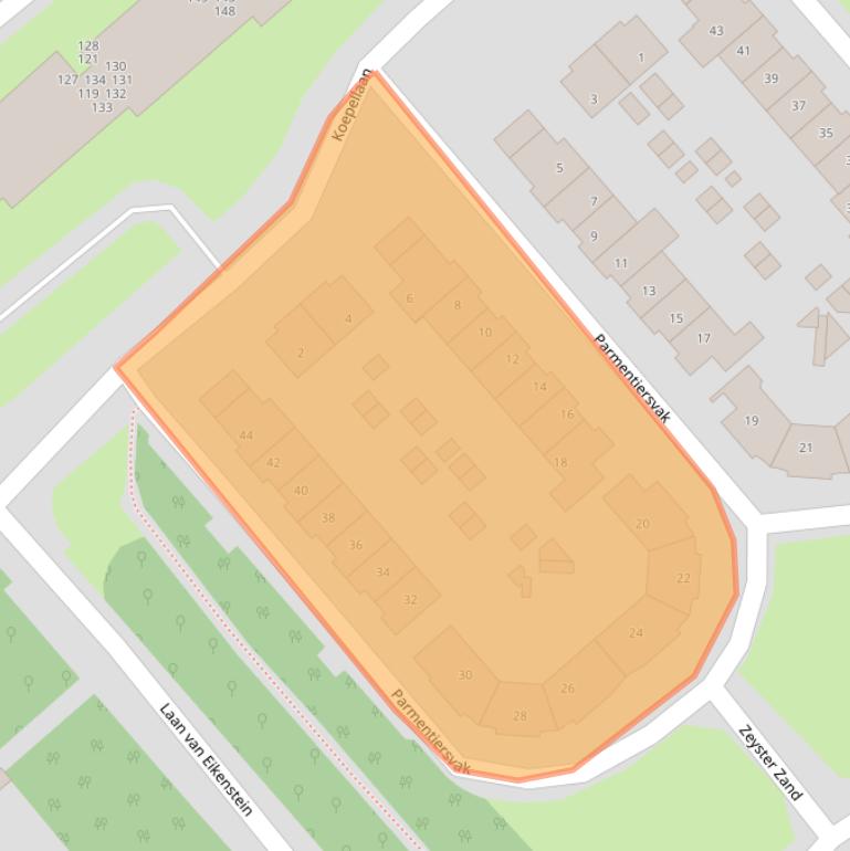 Kaart van postcodegebied 3705MH.