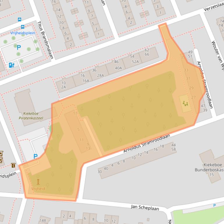 Kaart van postcodegebied 3705NB.