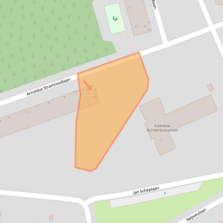 Kaart van postcodegebied 3705NE.