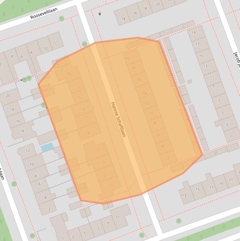 Kaart van postcodegebied 3705PC.