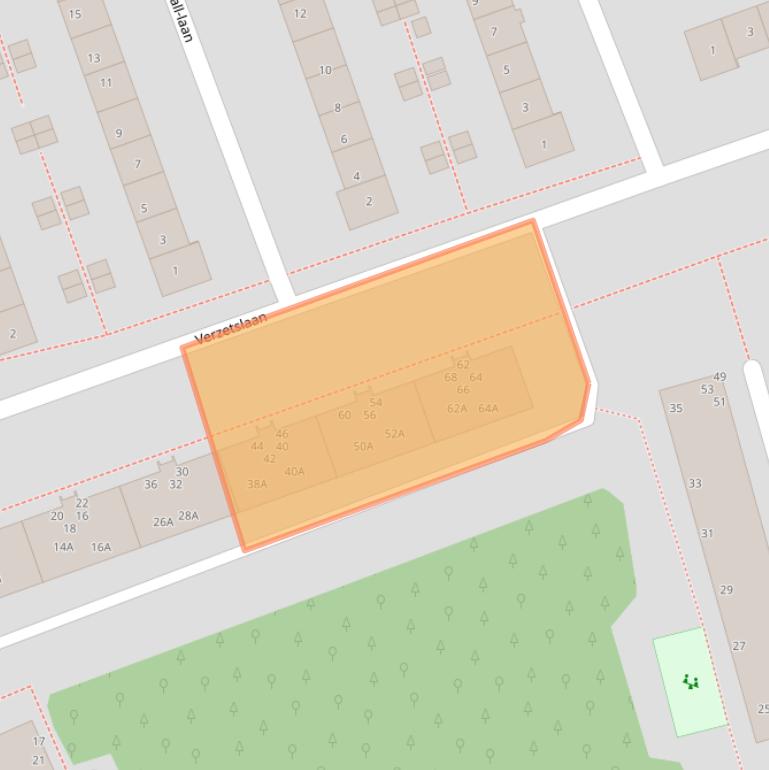 Kaart van postcodegebied 3705PM.