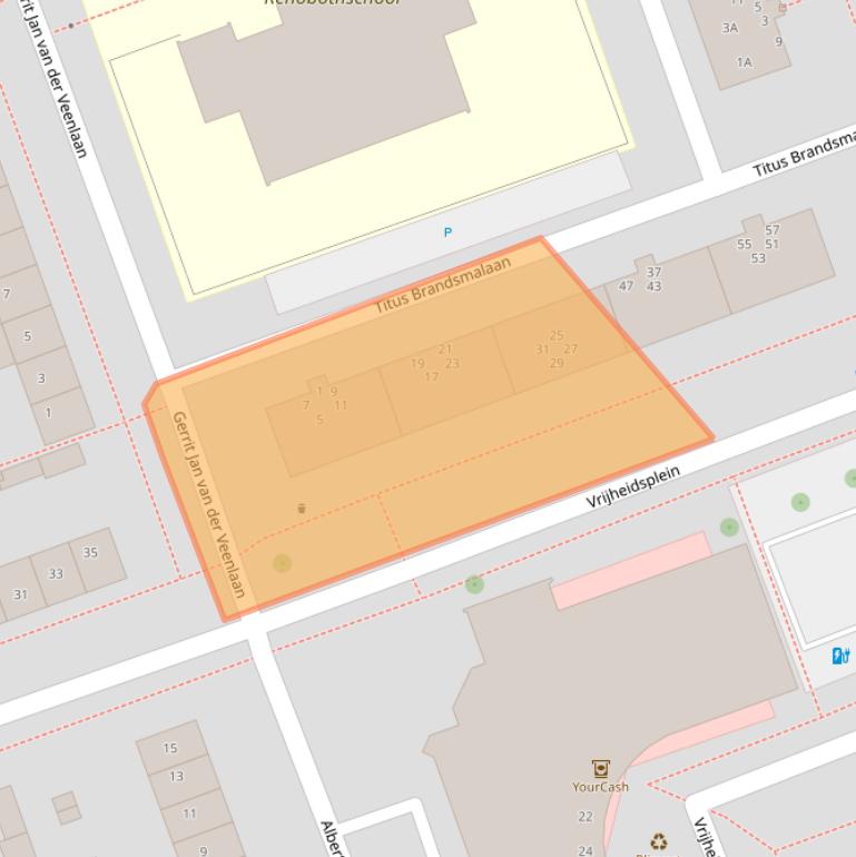 Kaart van postcodegebied 3705PP.