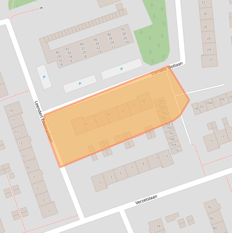 Kaart van postcodegebied 3705RB.