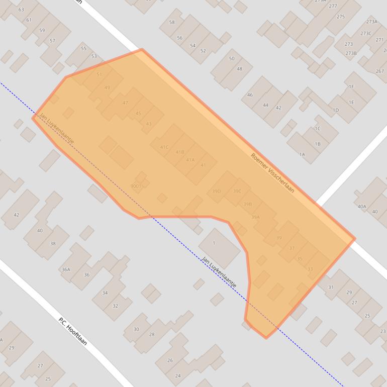 Kaart van postcodegebied 3705SC.