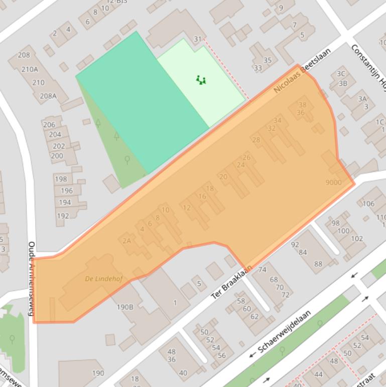 Kaart van postcodegebied 3705SW.