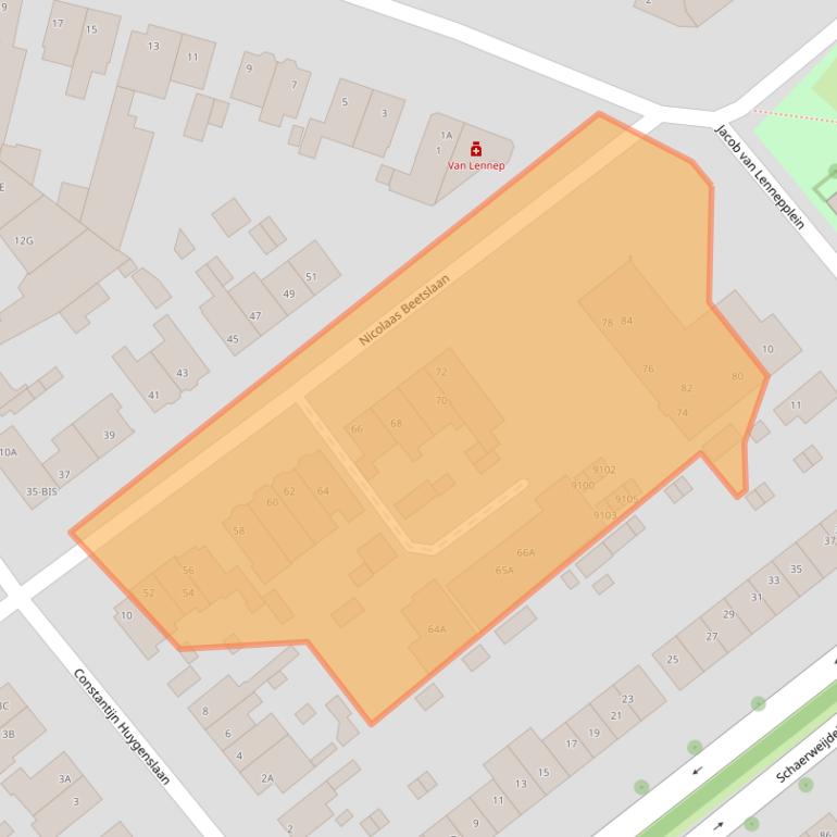 Kaart van postcodegebied 3705SX.