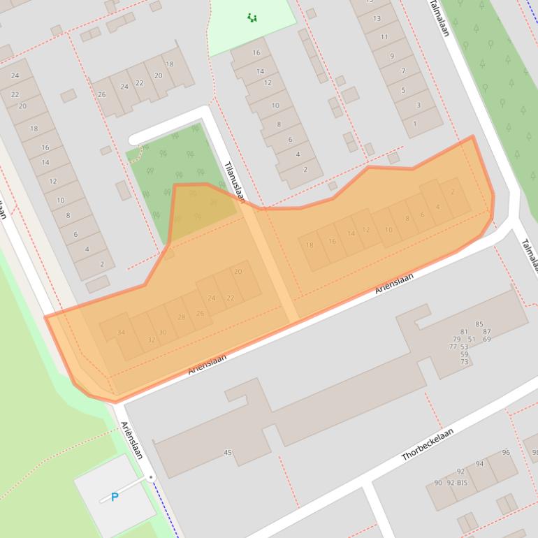 Kaart van postcodegebied 3705VL.