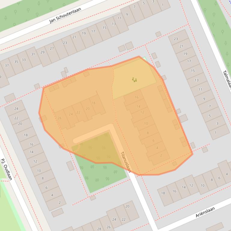 Kaart van postcodegebied 3705VM.