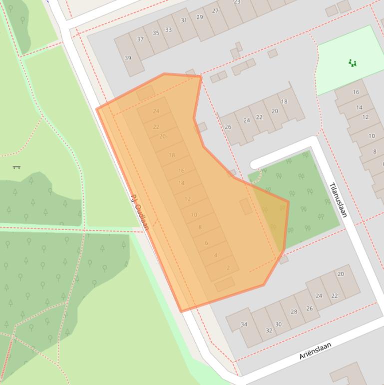 Kaart van postcodegebied 3705VP.