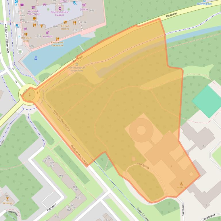 Kaart van postcodegebied 3705WD.