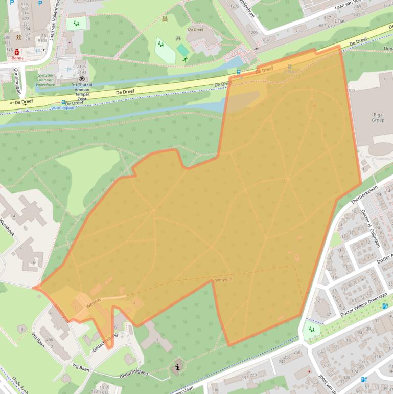 Kaart van postcodegebied 3705WG.