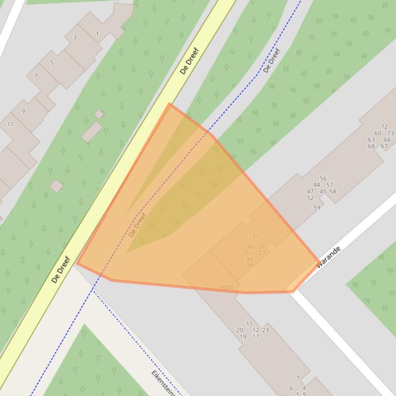 Kaart van postcodegebied 3705ZC.