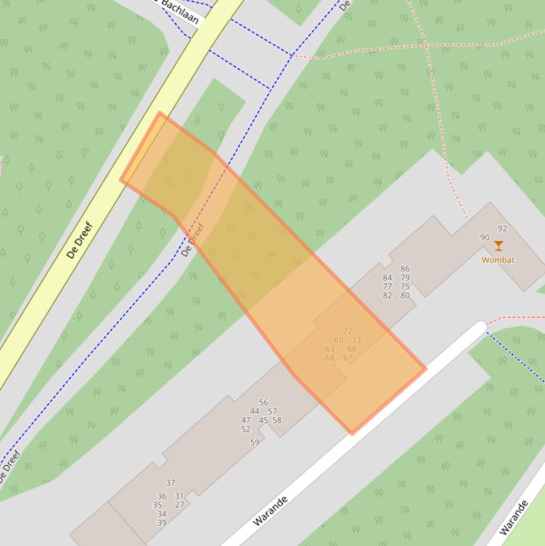 Kaart van postcodegebied 3705ZE.