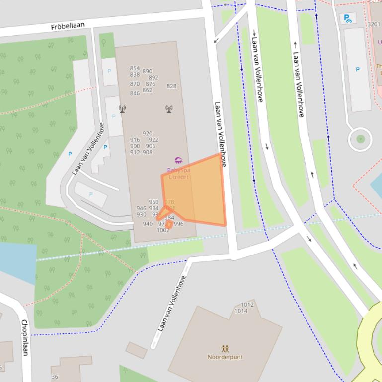 Kaart van postcodegebied 3706AG.