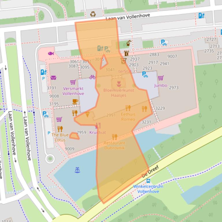 Kaart van postcodegebied 3706AL.
