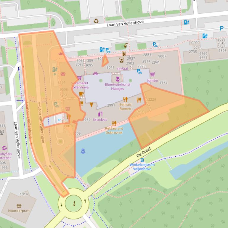 Kaart van postcodegebied 3706AR.