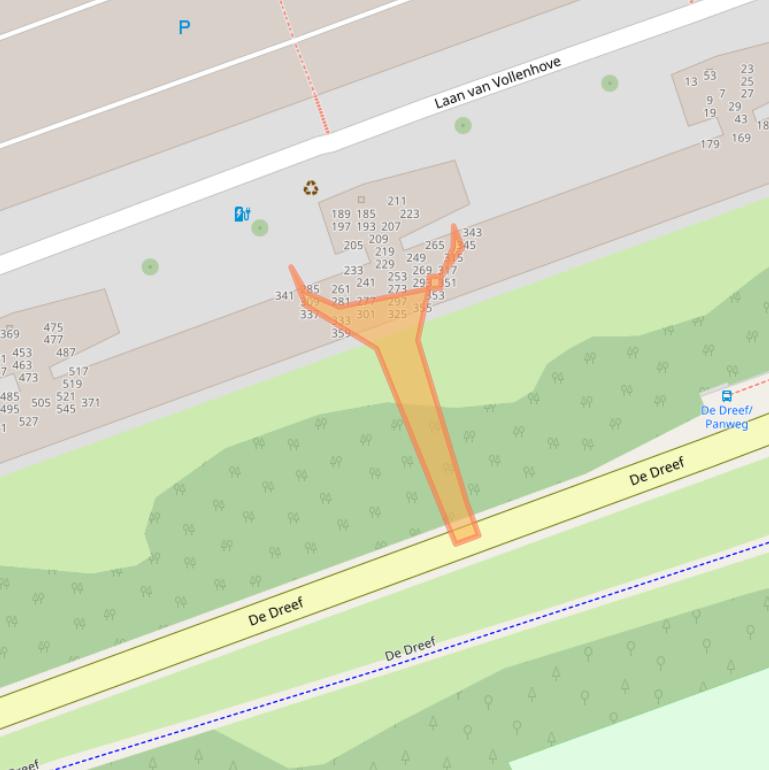 Kaart van postcodegebied 3706CJ.